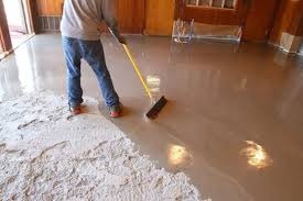 Applying commercial epoxy flooring BD